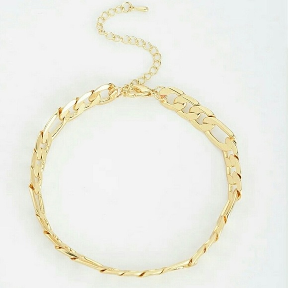 18k Gold Plated & Silver Chain Link Anklet - Picture 3 of 4